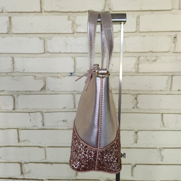 Nwt Kate Spade NY Gold Coast Pink Glitter Satchel Handbag Purse - Picture 4 of 10